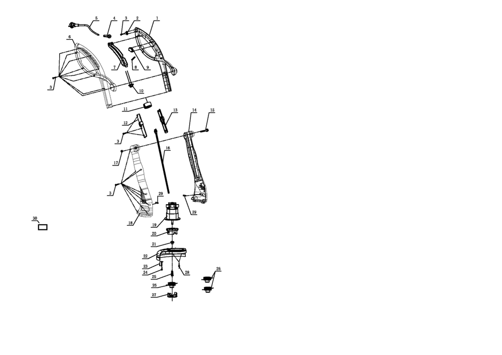 Page A Diagram and Parts List for GL300P-B2 Type 3 Black and Decker Trimmer